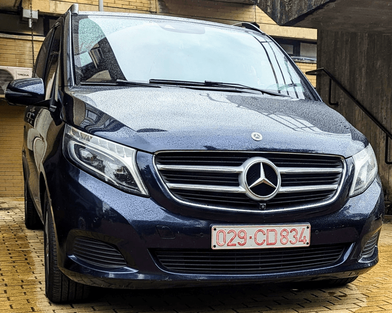 Matrícula diplomática 029, representando o país Cabo Verde