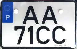 Matrícula portuguesa para motociclos em geral registados em 2020