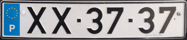 Matrícula portuguesa para veiculos em geral registados em 1937